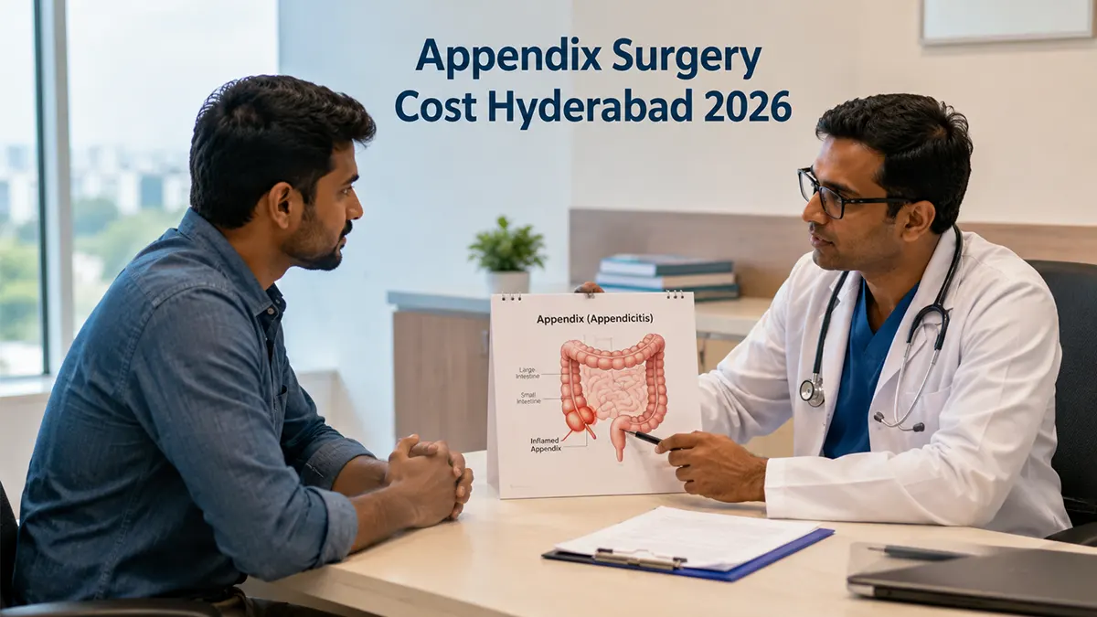 Appendix surgery cost in Hyderabad 2026 consultation with surgeon