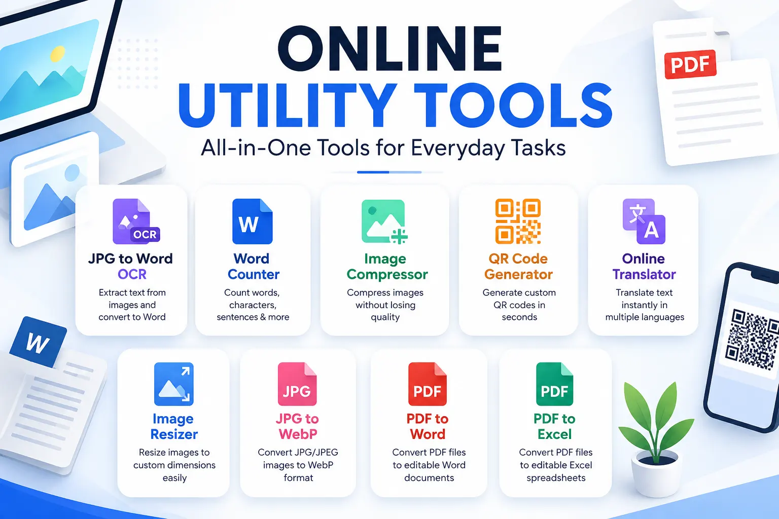 Online Utility Tools – PDF, Image, Text & File Tools