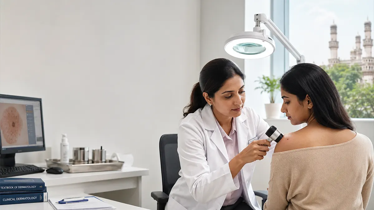 Top dermatologists in Hyderabad 2026 consulting patients for skin and hair conditions